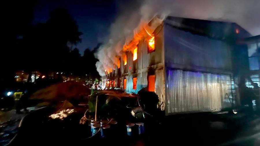 В результате пожара в Балашихе пострадали пять человек<br />

